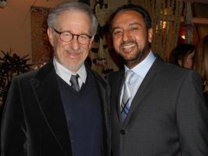 Steven Spielberg and Gulshan Grover